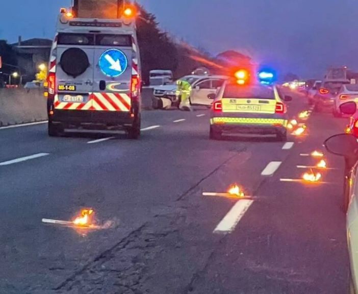 Una foto dell'incidente tratta da ilSaronno.it