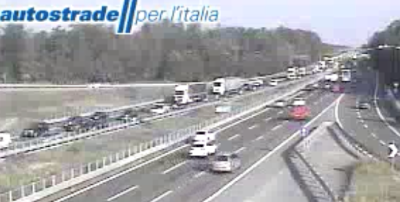 Le code viste dalla webcam di Autostrade per l'Italia