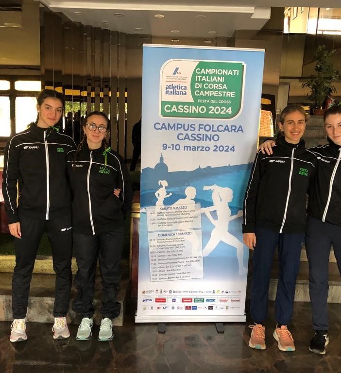 Atletica Vigevano, campionati italiani di corsa campestre: bene la staffetta 4x2000m e la squadra juniores, nonostante l’infortunio della Vittadini