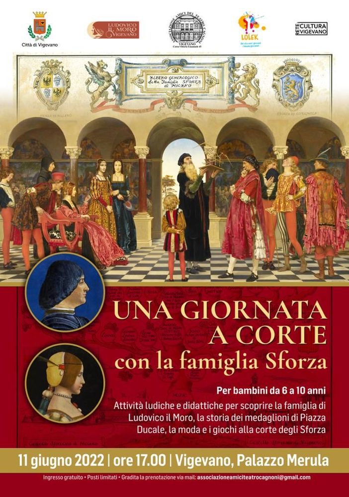 Vigevano: &quot;Una giornata a corte con la famiglia Sforza&quot; per bambini tra 6 e 10 anni
