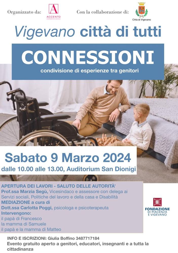 Vigevano, &quot;Città di tutti connessioni&quot;: condivisione di esperienze tra genitori