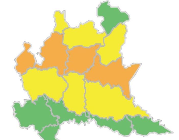 Allerta meteo arancione e gialla in Lombardia e Piemonte
