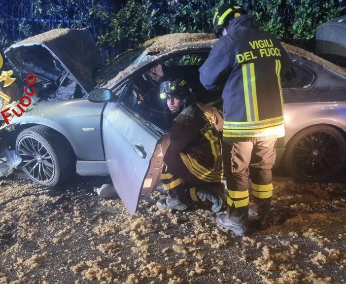 I vigili del fuoco sul posto