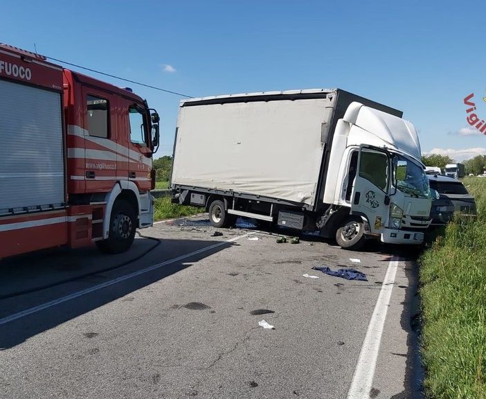 I mezzi coinvolti nell'incidente