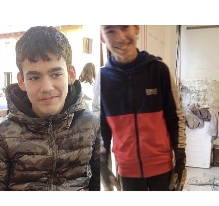 Andrei, scomparso lo scorso giovedì: nella seconda foto la felpa a due colori che indossava