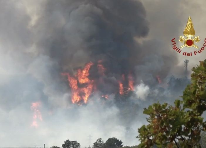 Vigili del fuoco in azione senza sosta: sul Carso roghi non ancora sotto controllo