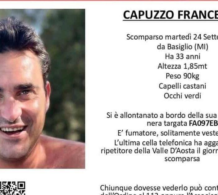 Uomo scomparso da Basiglio, auto ritrovata in Valle d’Aosta