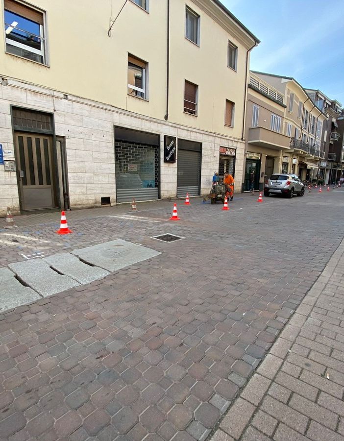Mede: rifatta la segnaletica orizzontale nelle vie del centro