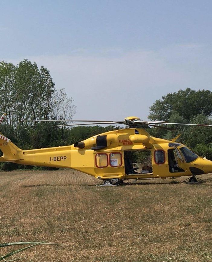 Corbetta: caduta durante la corsa in motocross, 65enne elitrasportato in codice giallo al San Carlo