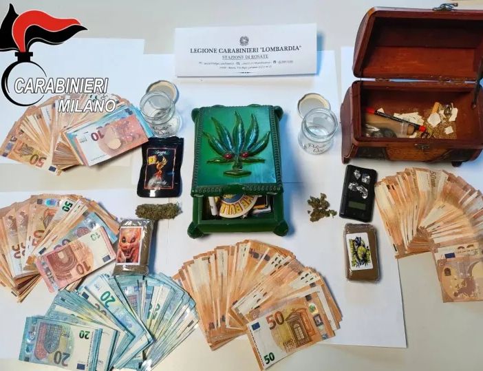 Rosate: droga e quasi 20mila euro in casa, pregiudicato arrestato dai carabinieri