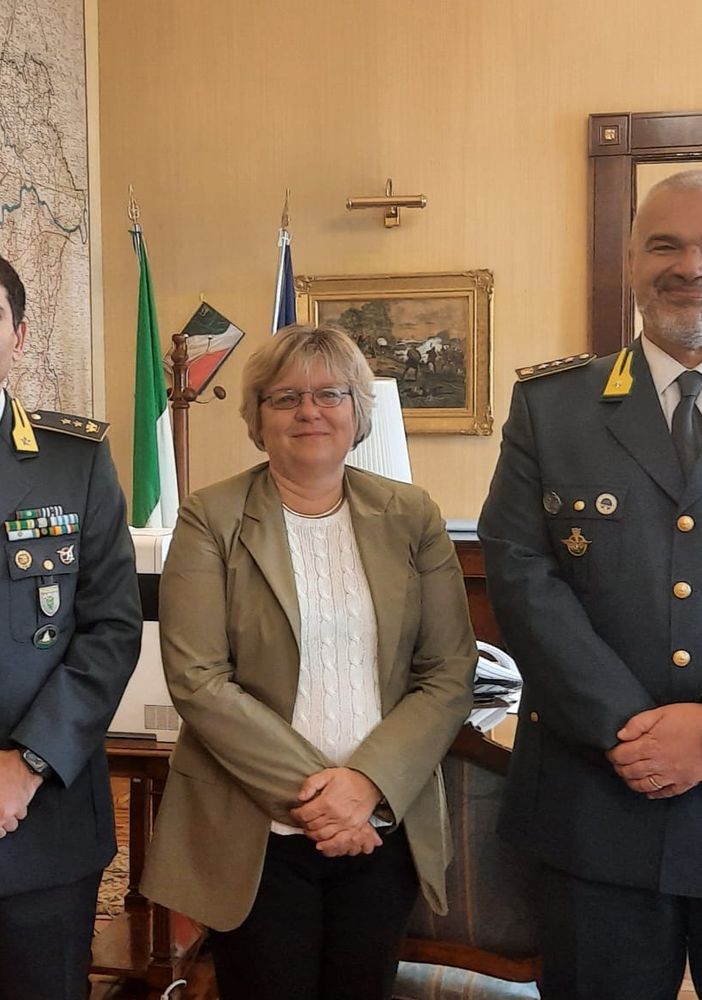 Il Prefetto Francesca De Carlini incontra il nuovo Comandante del Nucleo di Polizia Economica Finanziaria della Guardia di Finanza di Pavia