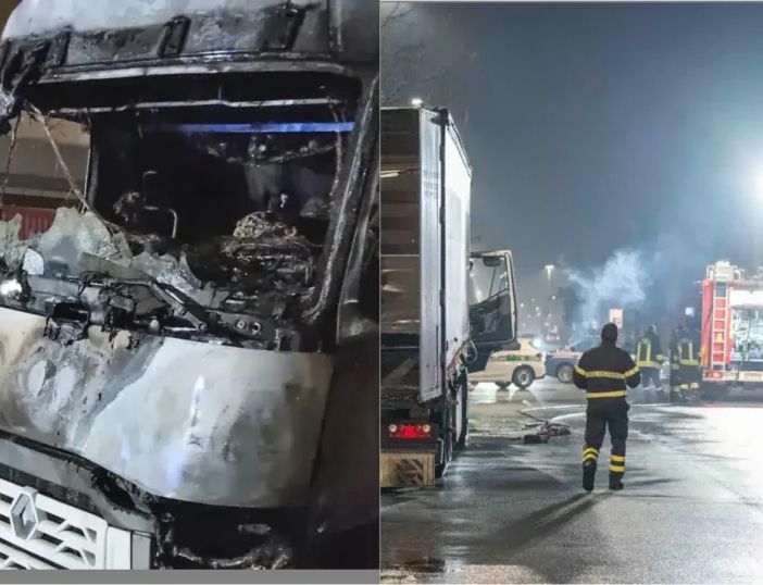 Muore carbonizzato nella cabina del suo camion a Milano