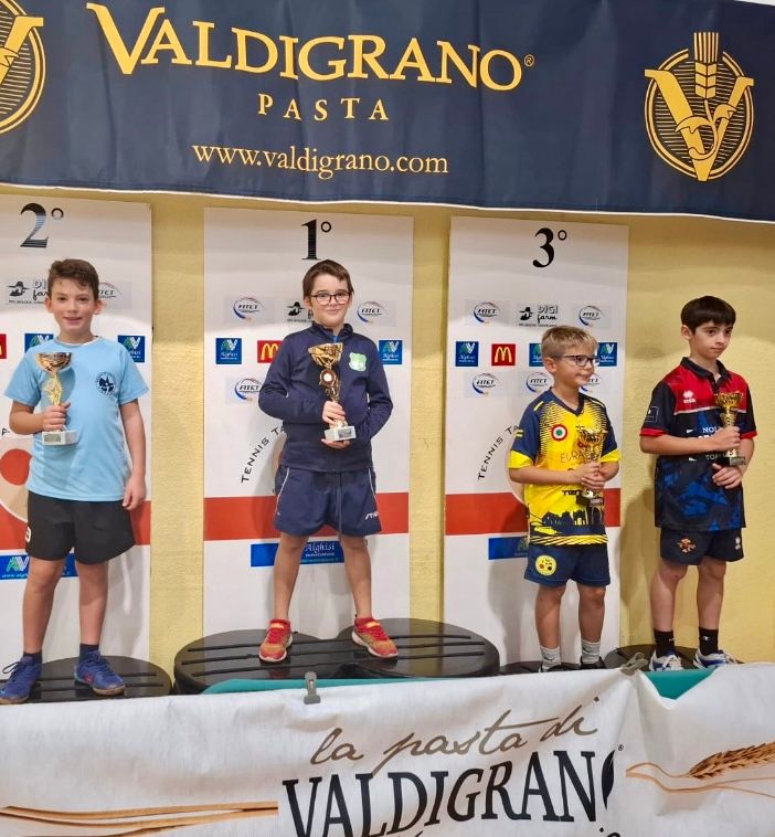 Tennistavolo, torneo regionale giovanile: nell’U11 piazza d’onore per Nicolò Favini