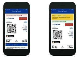 Ryanair lancia il suo wallet per raccogliere tutti i documenti sul Covid dei passeggeri