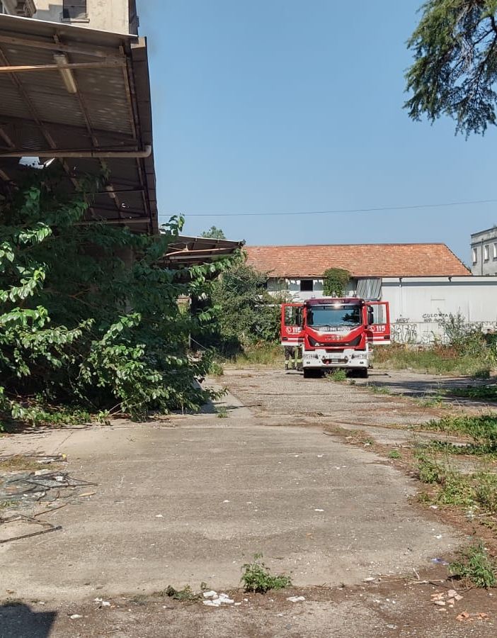 Vigevano: incendio all'ex Molino di via Matteotti