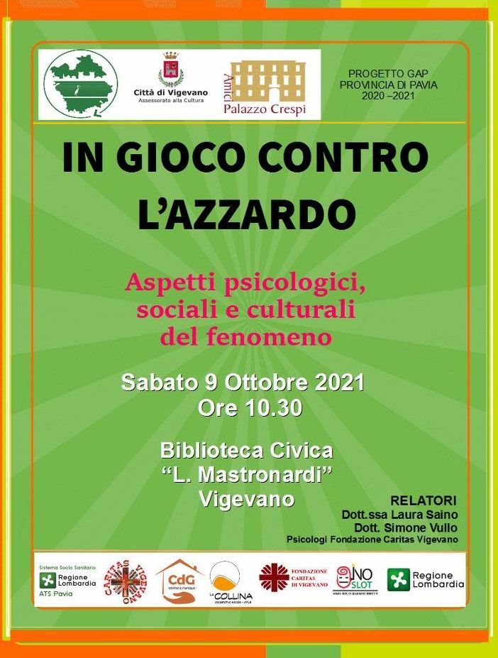 Vigevano: &quot;In gioco contro l'azzardo&quot;, progetto Caritas per sensibilizzare alla prevenzione delle ludopatie