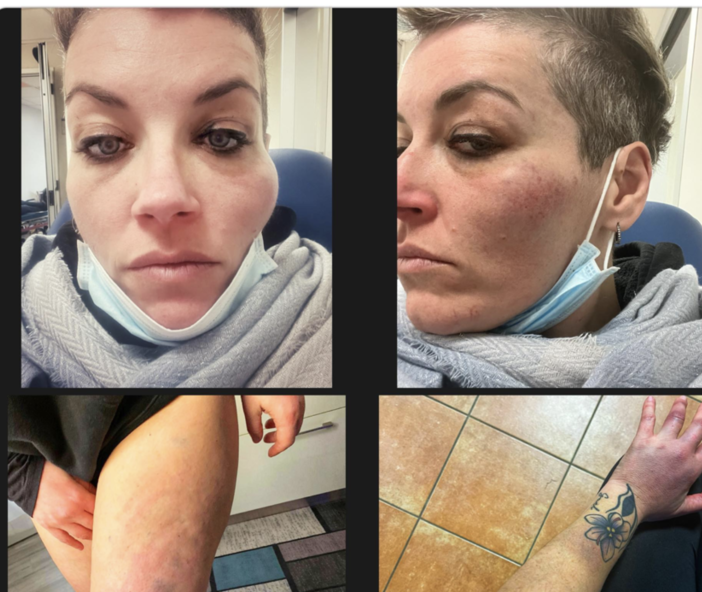 Le foto postate dalla cantante sulla sua pagina Facebook