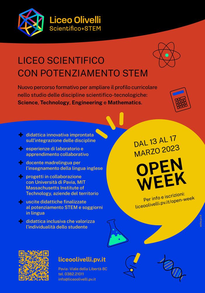 Liceo Olivelli: nasce il primo scientifico Stem di Pavia