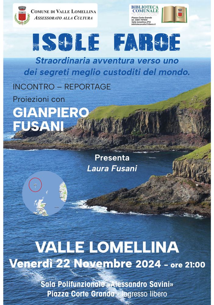 Valle: le Isole Faroe raccontate in biblioteca da Gianpiero Fusani