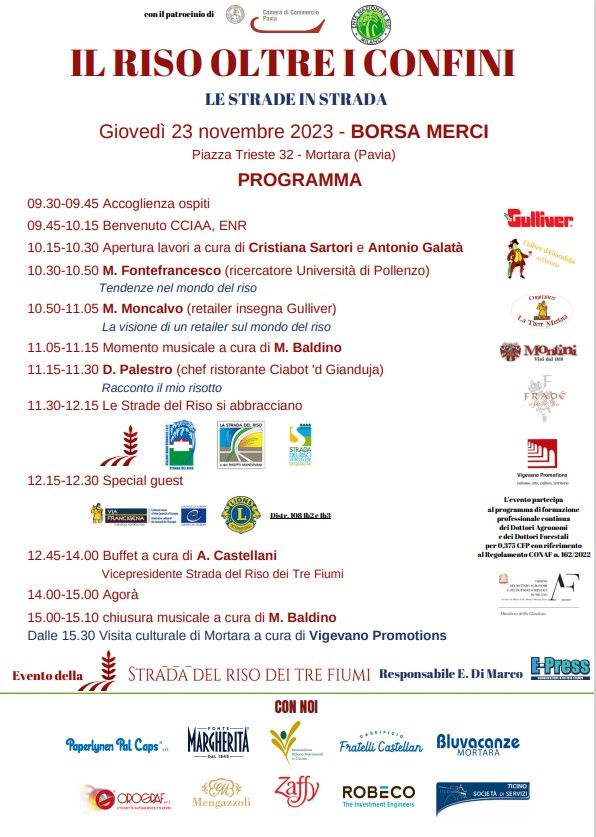 Mortara: la strada del riso per una rinascita del “Divin Chicco”