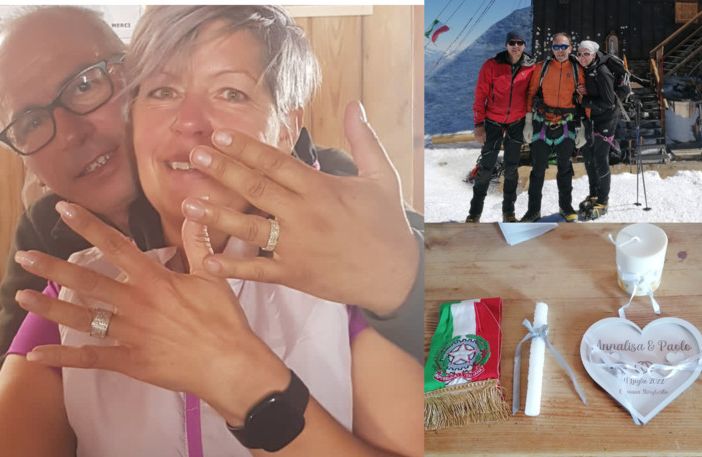 Immagini di felicità ad alta quota