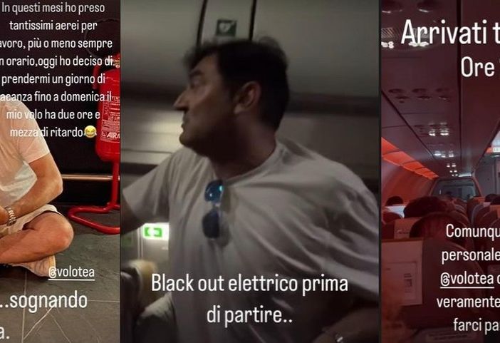 Black out in aereo prima del decollo, Max Giusti tra i passeggeri: &quot;Stiamo calmi sennò ci facciamo male&quot;