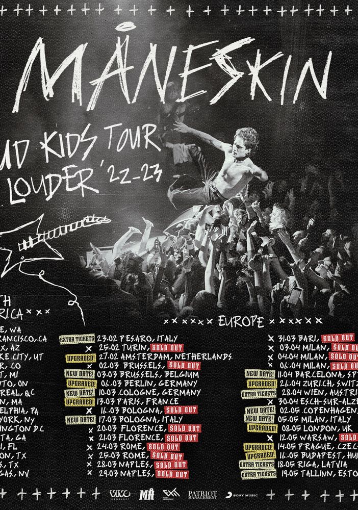 Maneskin annunciano tour mondiale: 5 maggio 2023 a Milano