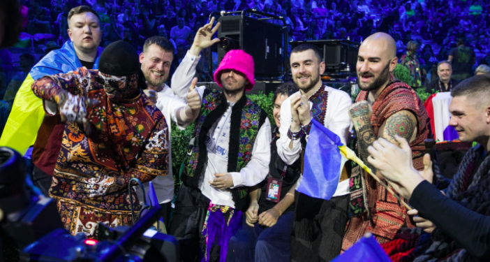 L'Ucraina esulta per la vittoria (foto dal sito ufficiale di Eurovision)