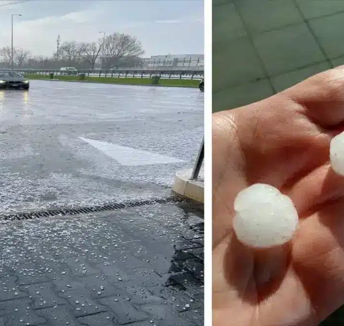 Grandinata improvvisa tra Corsico e Milano