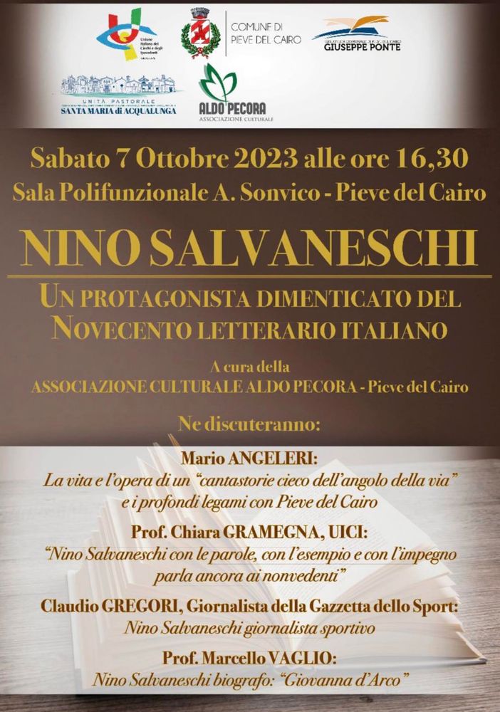 Pieve del Cairo: alla sala polifunzionale un convegno per ricordare la figura di Nino Salvaneschi