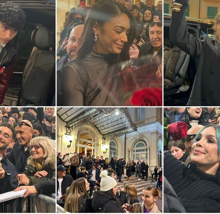 Sarà Sanremo, fuori dal Casinò il primo assaggio di Festival: ovazioni per Elodie, Tony Effe, Giorgia e Achille Lauro