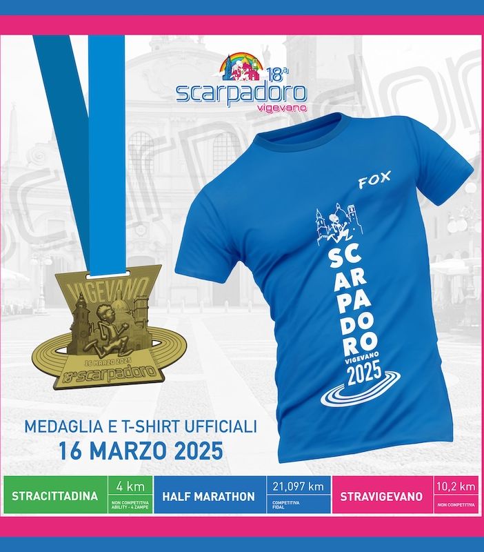 Vigevano: meno di 1 mese alla 18esima della Scarpadoro, presentata la maglia ufficiale e la medaglia celebrativa