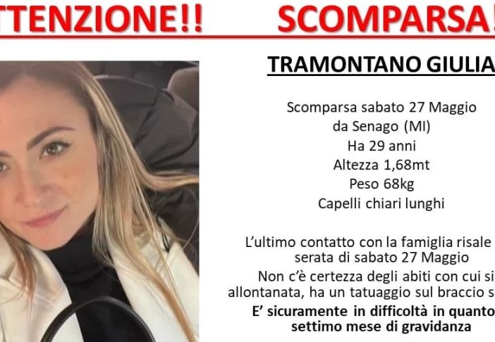 Scomparsa da Senago, Giulia ragazza 29enne