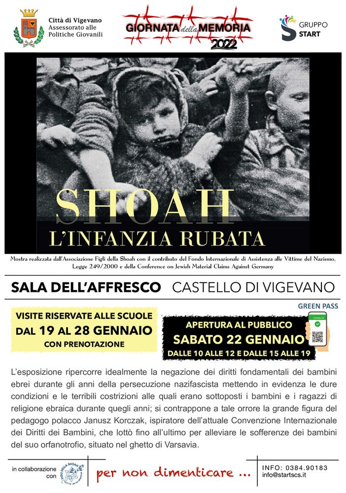 Vigevano: al via la mostra &quot;Shoah - l'infanzia rubata&quot;