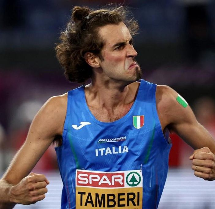 Gianmarco Tamberi, 32 anni, originario di Civitanova Marche