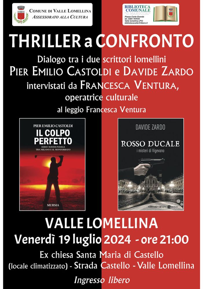 Valle: “Thriller a confronto” alla biblioteca &quot;Marucchi&quot;, con Francesca Ventura