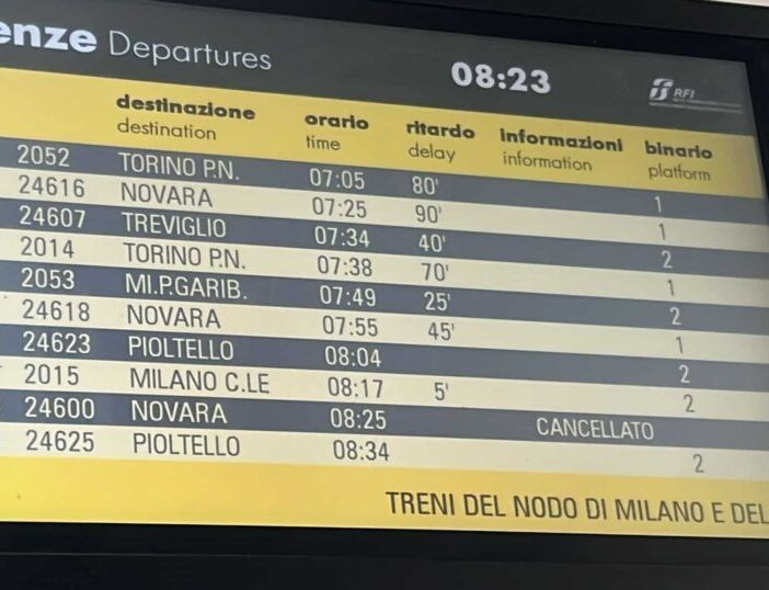 Lunedì nero per i pendolari (anche a Magenta): guasto alle linee di Trenord