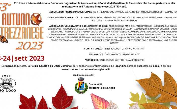 Sta per arrivare il 53° Autunno Trezzanese