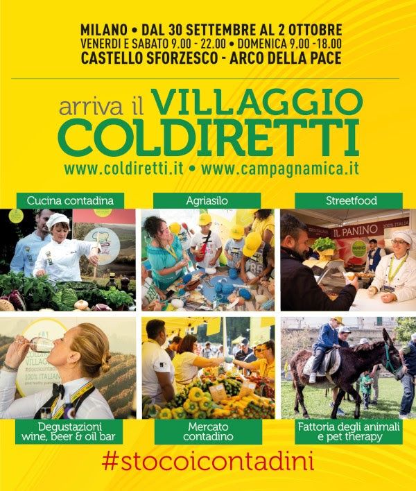 Agricoltura: a Milano da venerdì 30 settembre arriva il Villaggio Coldiretti