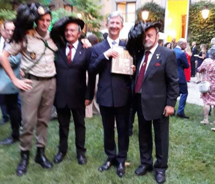 Bersaglieri di Magenta a Milano per la ricorrenza del 14 luglio, la festa nazionale di Francia