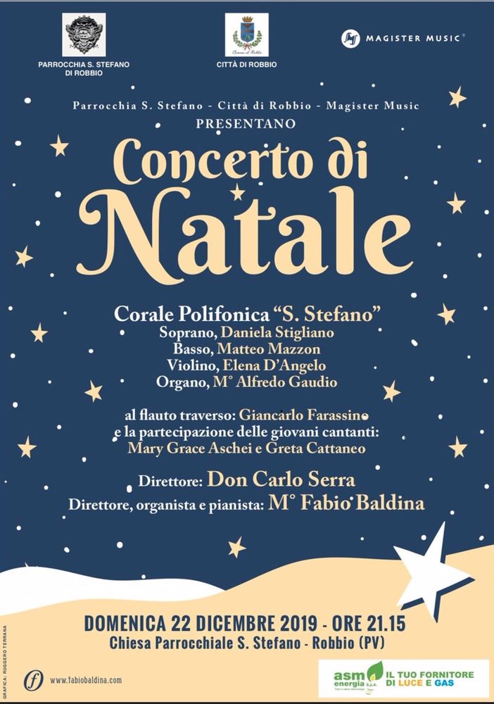 Robbio, tutto pronto per il Concerto di Natale