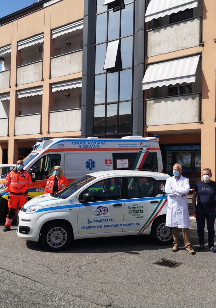 Vigevano, ecco la nuova Fiat Panda della Croce Azzurra Cuore Vigevano