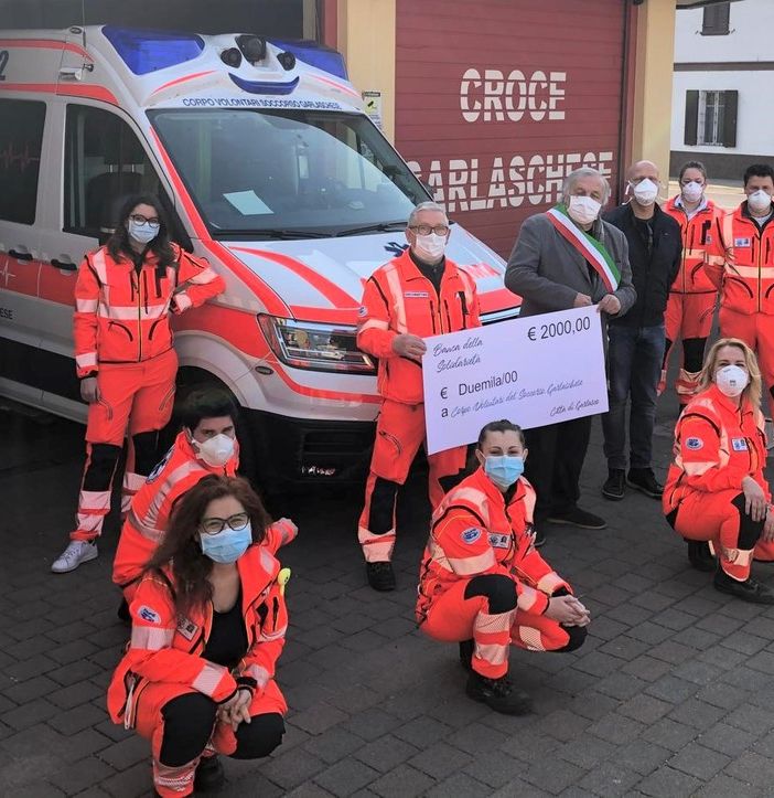 Garlasco, altri duemila euro donati alla Croce Garlaschese dal Comune