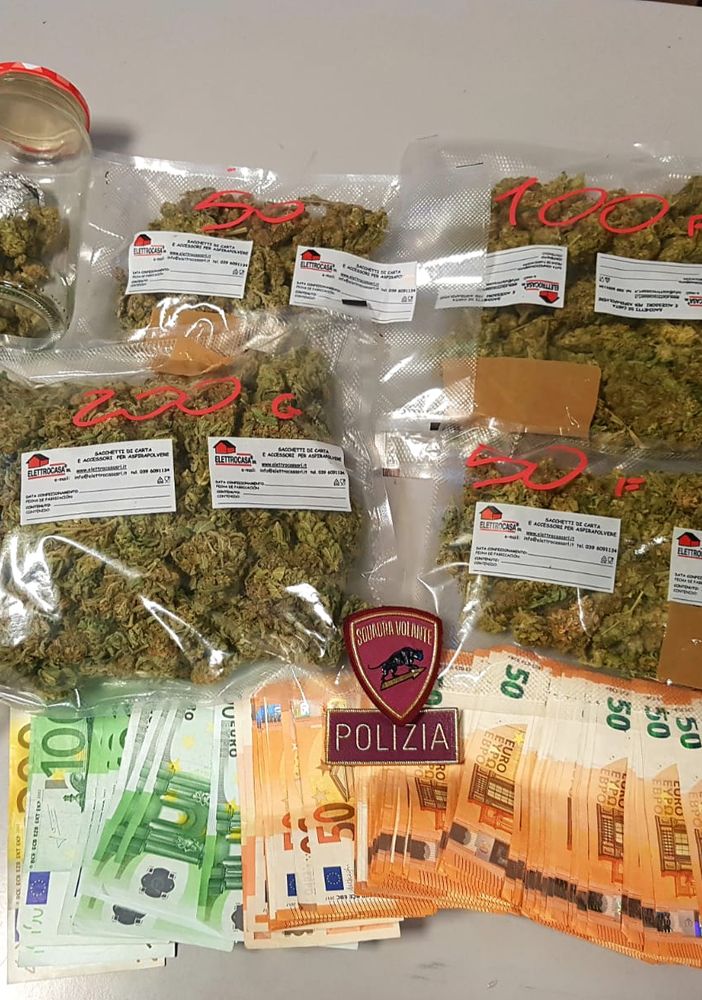 Pavia: trovato in possesso di circa mezzo chilo di marijuana, in manette uno studente 25enne