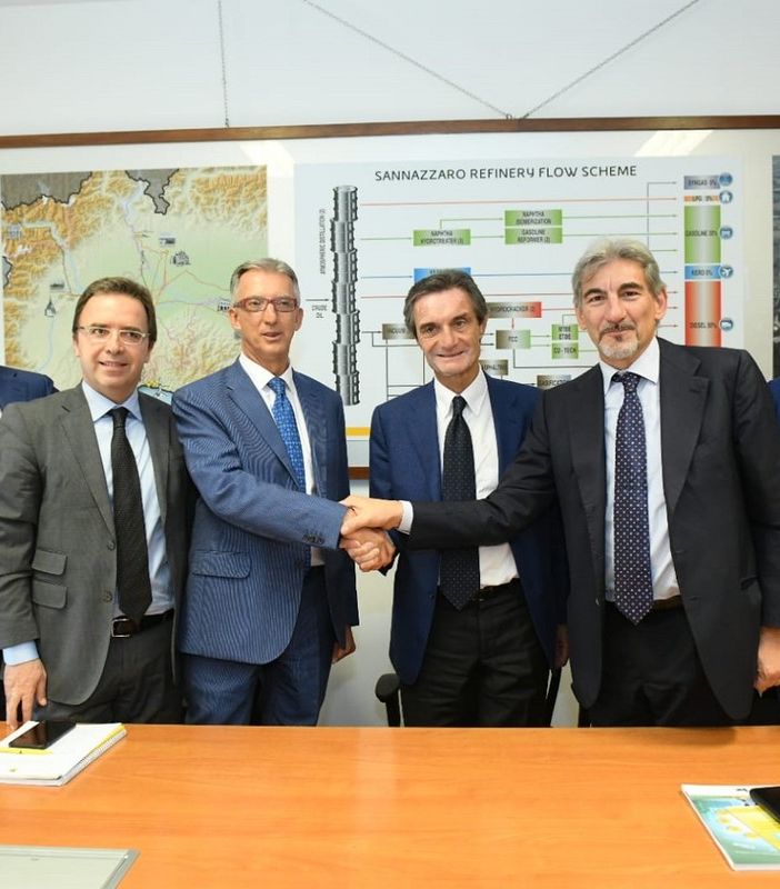 Sannazzaro de' Burgondi: sostenibilità ed economia circolare, firmato protocollo intesa Regione/Eni. Fontana: &quot;Lavoriamo per migliorare qualità vita&quot;