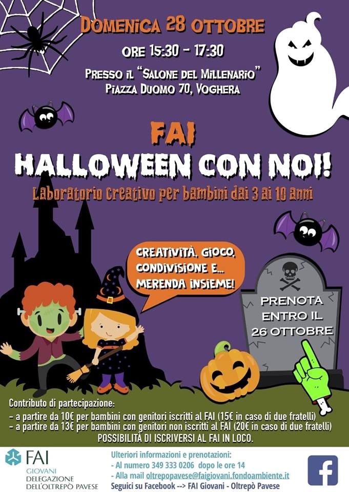 Voghera: &quot;FAI Halloween con noi&quot; - Laboratorio creativo per i bambini