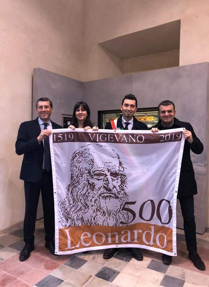 Vigevano, vince la pioggia...ma si celebra Leonardo (FOTO)