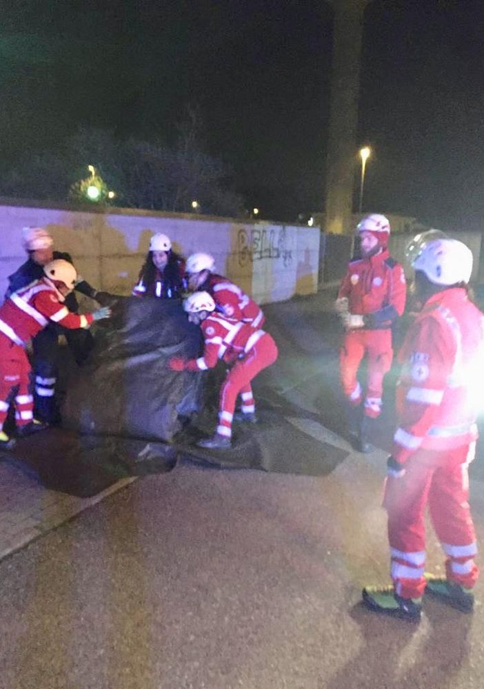 Mortara, ieri sera (sabato) maxi simulazione. Impegnati pompieri, polizia locale e croce rossa