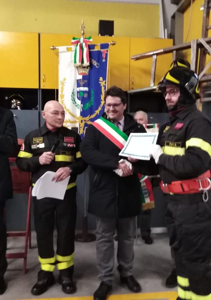 Robbio, i vigili del fuoco festeggiano Santa Barbara. Presentate anche le statistiche relative agli interventi