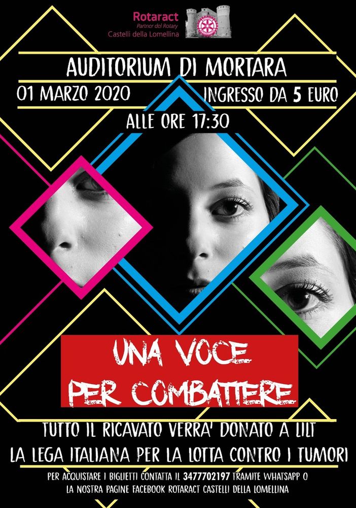 Il Rotaract Castelli della Lomellina porta in scena “Una Voce per Combattere”